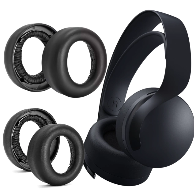 Earpads 2x Replacement Earpads Sponges for Sony PS5 Wireless PULSE 3D Headphones Black Removal Device