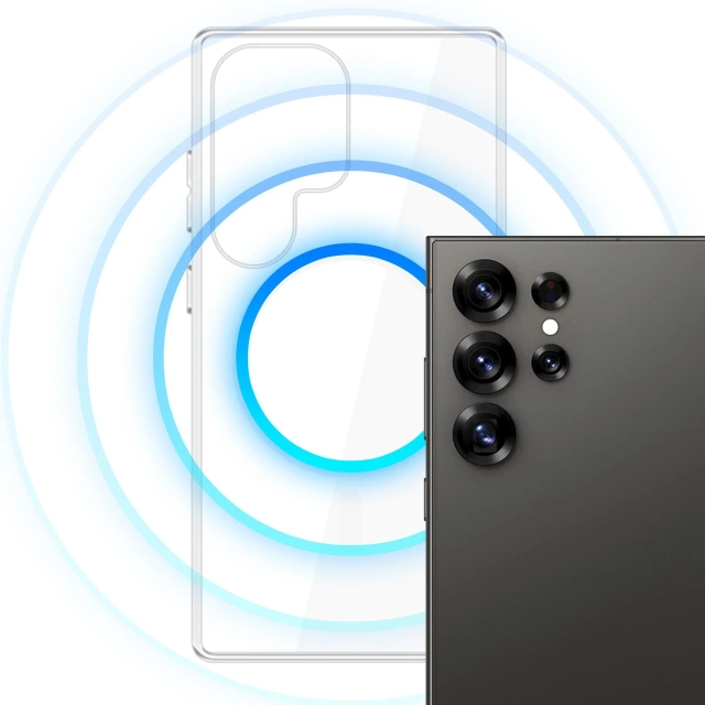 Etui für Samsung Galaxy S25 Ultra 3mk Clear MagCase MagSafe Transparent