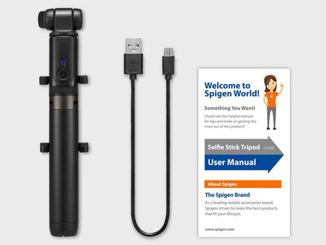 Uchwyt Spigen Wireless Selfie Stick Stativ Bluetooth S540W Schwarz