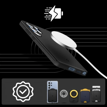 Pouzdro Spigen Thin Fit Mag MagSafe pro Samsung Galaxy S25 Ultra černé