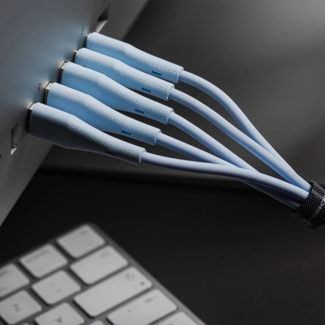 Kabel USB-A – USB-C 66W Forcell F-Energy Silicone 1 m C342 niebieski