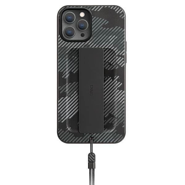 UNIQ-Hülle Heldro iPhone 12/12 Pro 6.1 "schwarz camo / charcoal camo Antimikrobiell