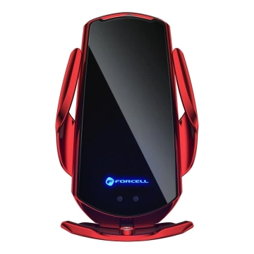 Autoladegerät Forcell HS1 Auto IR Qi 15W Induktion Rot