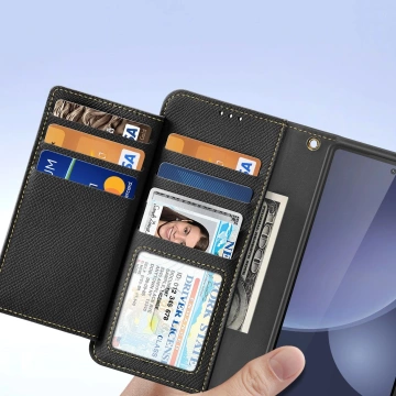 Samsung Galaxy S25 Ultra Dux Ducis Lava Leather Case Black