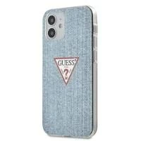Guess GUHCP12SPCUJULLB iPhone 12 mini 5,4" niebieski/světle modré pevné pouzdro Jeans Collection