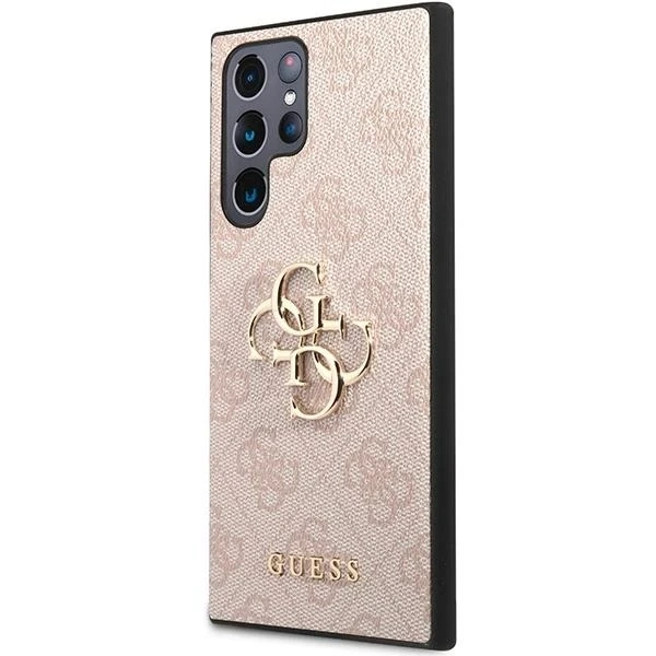 Чохол Guess GUHCS23L4GMGPI для Samsung Galaxy S23 Ultra S918 pink/pink hardcase 4G Big Metal Logo