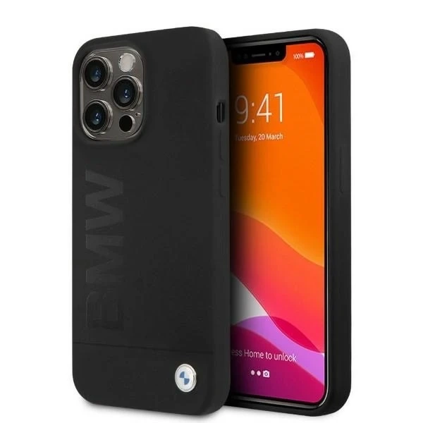 Etui BMW BMHMP13LSLBLBK iPhone 13 Pro / 13 6,1" pevné puzdro Silicone Signature Logo Magsafe