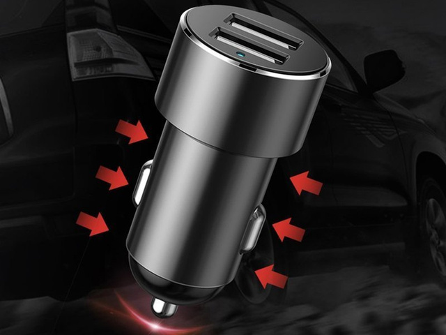 Автомобільний зарядний пристрій Baseus 2x USB 80W Car Cigarette чорний