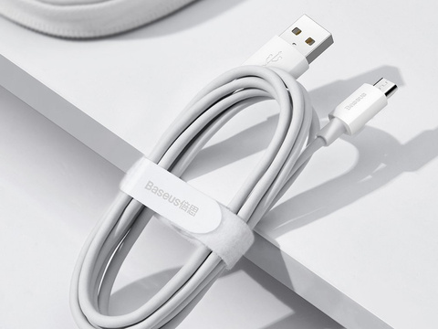 1,5m Baseus kabel x2 USB kabel - micro USB 2.1A Bílý