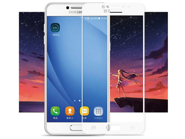 Загартоване скло на весь екран Samsung Galaxy A5 2016 Pink