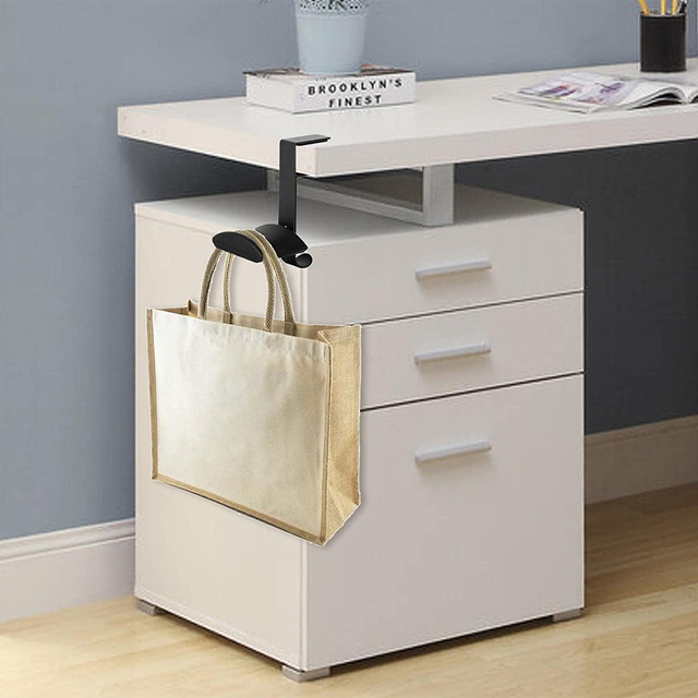 Універсальний тримач, вішалка, гачок для навушників Alogy на парту, стільницю Black