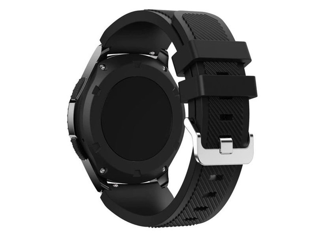 Gumowy pasek sportowy do Samsung Gear S3 / watch 46mm karbon czarny (22mm)