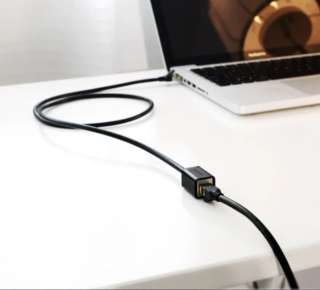 Подовжувач UGREEN Ethernet RJ45 Cat 6 FTP 1000 Мбіт/с 2 м чорний (NW112 11281)