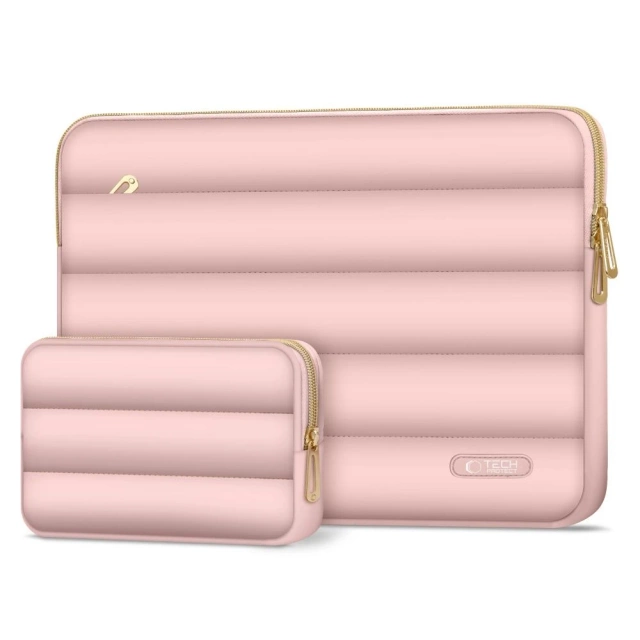 Etui Tech-Protect Puffy 13-14" Dusty Rose + Mini Pokrowiec