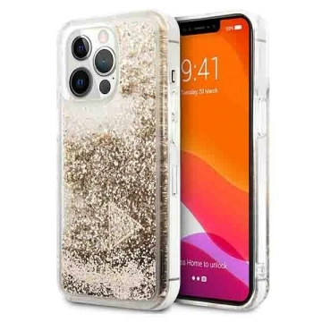 Etui Guess GUOHCP14LGLHFLGO do Apple iPhone 14 Pro 6,1" złoty/gold hardcase Glitter Charms