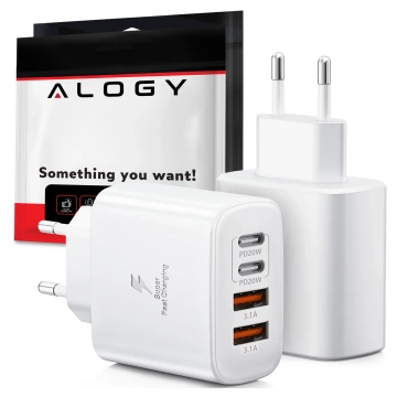 Alogy HUB Splitter Adapter for Laptop Computer USB-C to 3x USB-A 2.0 1x USB-A 3.0 Gray