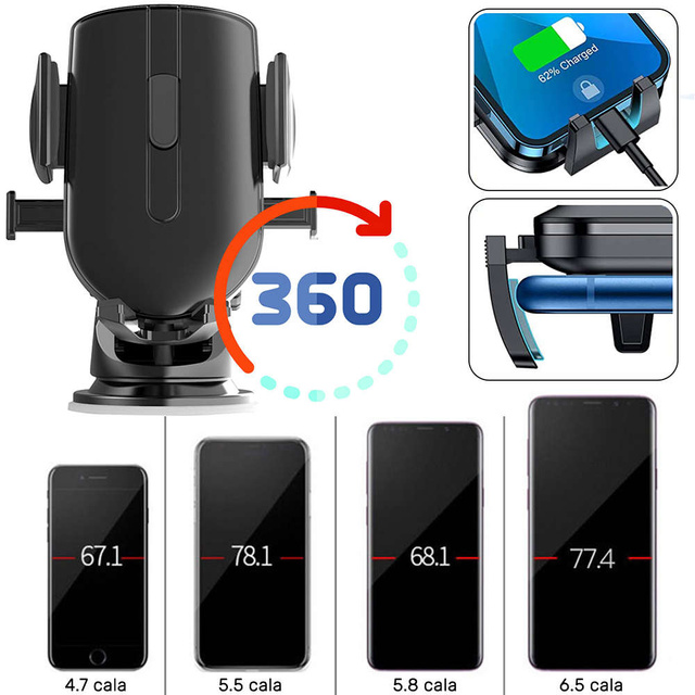 Alogy držiak telefónu do auta 2 v 1 na čelné sklo na mriežku palubnej dosky Organizér