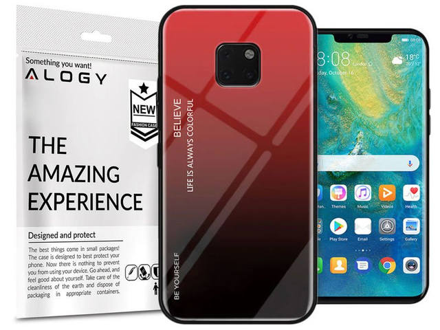 Etui Alogy Aurora Armor do Huawei Mate 20 Pro czerwono-czarne 05