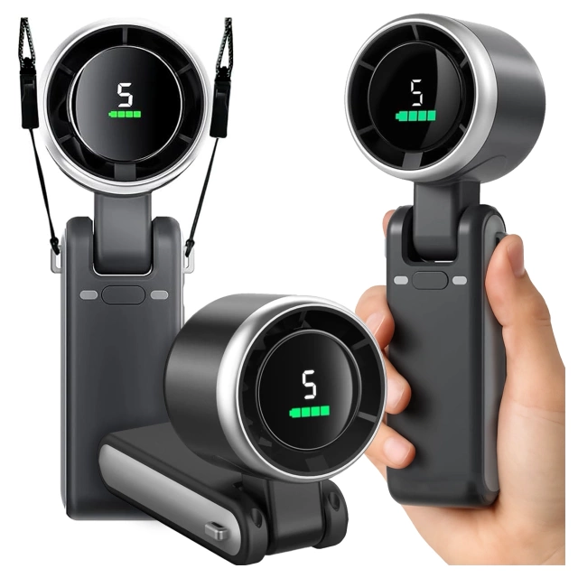 Fan Desk Fan Standing Small Circulator with Clip Cordless Handheld 500mAh USB-C Alogy White