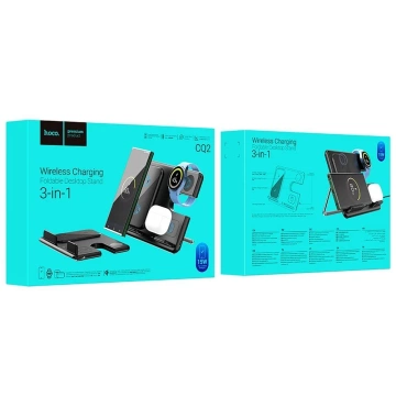 Індуктивний зарядний пристрій Hoco 3-в-1 15 Вт Qi - для телефону, Galaxy Watch