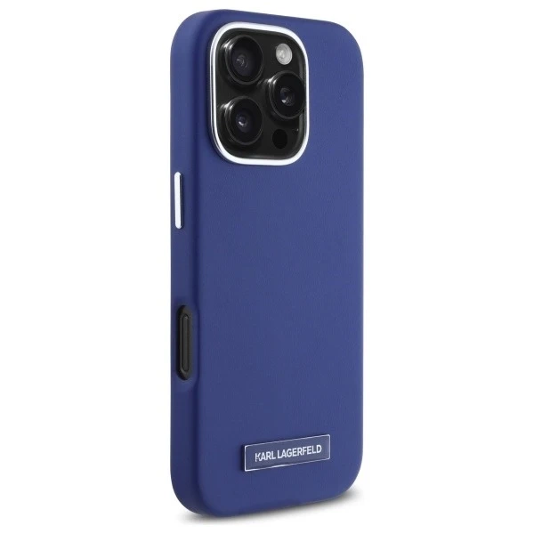 Чохол Karl Lagerfeld для iPhone 16 Pro Max 6.9" Blue MagSafe Hardcase FW Metal Plate