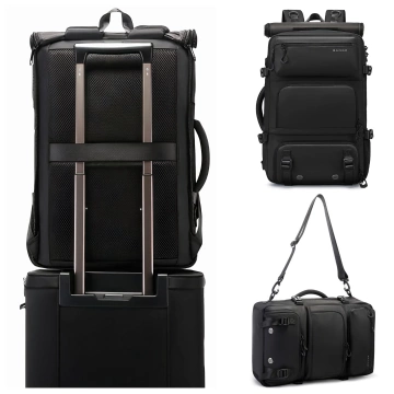 Водонепроникний рюкзак Bange для ноутбука 15.6", city traveler, 45х30х16 см, для роботи, літака, чоловічий, жіночий, з USB портом Чорний