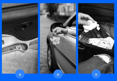 Автомобільний сміттєвий бак Basues 500мл міні автомобільний смітник з кришкою