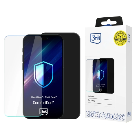 Etui do Samsung Galaxy S25 3mk ComfortDuo Matt Black + Szkło HardGlass