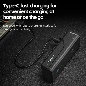 Rockbros 24510003001 přední světlo na kolo 260 lm USB-C - USB-A kabel - černý