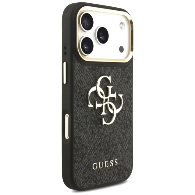 Etui Guess 4G Big Classic Logo Big Strap Metal Buttons do iPhone 17 Pro Czarny