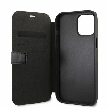 Etui BMW BMFLBKP12SMCARBK do iPhone 12 mini 5,4" book M Collection PU Carbon Stripe czarny/black 