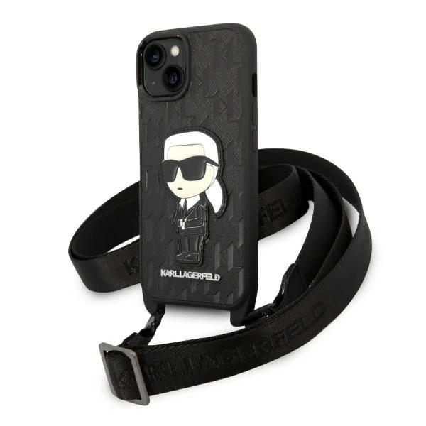 Etui Karl Lagerfeld KLHCP14SSTKMK do Apple iPhone 14 6,1" pevné pouzdro Monogram Ikonik Patch