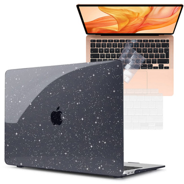Alogy Hard Case Cover for Apple MacBook Air 13 M1 2020 Glitter Black Keyboard Overlay