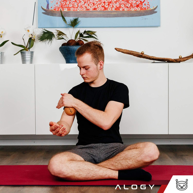 Cork ball Set of 2 ECO balls for muscle massage massager hard small Cork balls 6cm and 5.3cm Alog bag sport fitness Mat