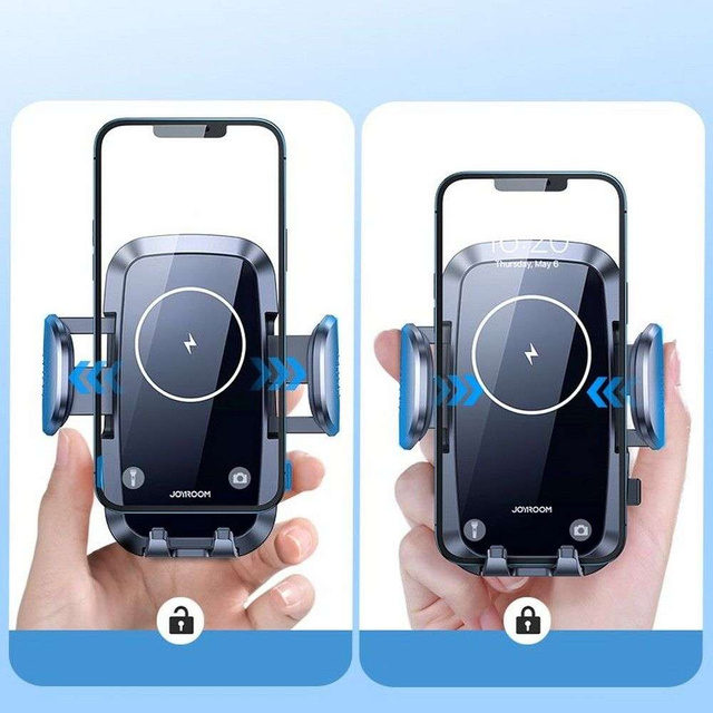 Car holder with Qi 15W charger Joyroom JR-ZS241 for Black grille