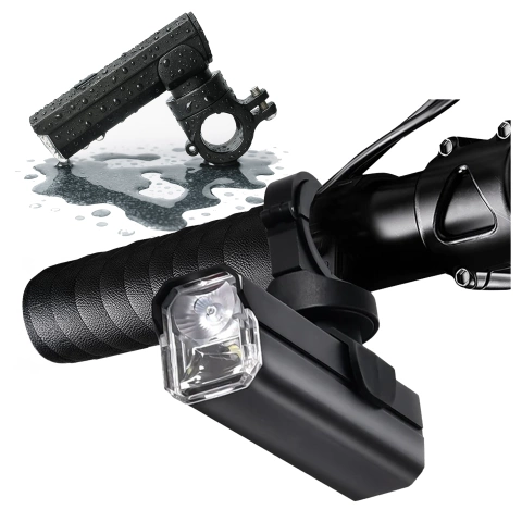 Svetlo na bicykel Predné LED predné svetlo Osvetlenie na bicykel Vodotesné IPX5 Alogy P12 Bike Light Black