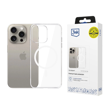 Protective case for Apple iPhone 15 Pro Max 3mk Clear MagCase