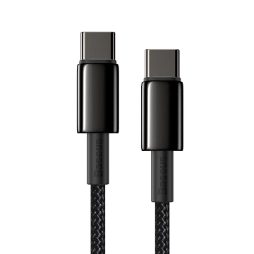 Baseus Tungsten Gold kábel USB-C na USB-C, 100 W, 2 m (čierny)