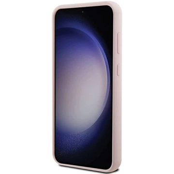 Karl Lagerfeld KLHCS23FESMHCNPP pouzdro pro Samsung Galaxy S23 FE S711 růžový/růžový silikonový chupette kovový kolík