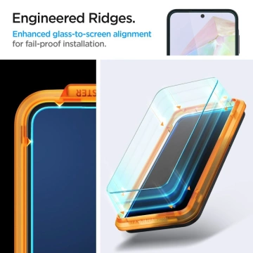 Tvrzené sklo Spigen Alm Glas.tR po 2 kusech pro Samsung Galaxy A35 5G Clear