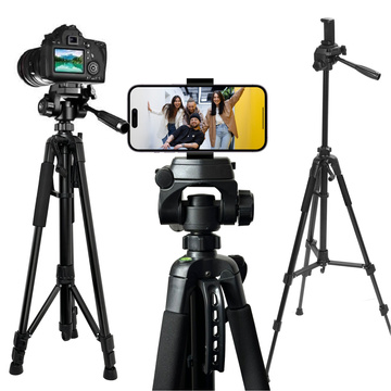 Stativ Fotografie Stativ Universal Kameraständer 1/4 Kamera Handyhalter 170 cm Alogy Schwarz