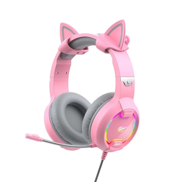 Havit GAMENOTE H2233d RGB gaming headset (pink)