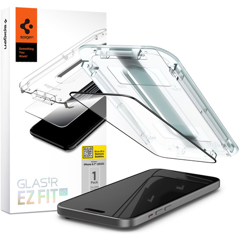 Загартоване скло Spigen Glas.tR "Ez Fit" FC для Apple iPhone 15 Plus Black