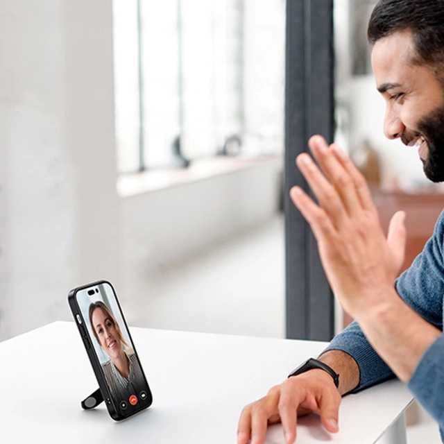 Ugreen LP635 Kickstand Protective Case Hard Cover with Gel Frame and Built-in Kickstand for iPhone 14 Pro black (90926)