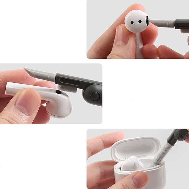 Multifunkční čistící sada pro airpods 7v1 klávesnice šedá