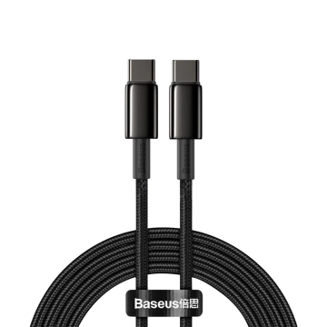 Baseus USB Type C - USB Type C cable Power Delivery Quick Charge 100 W 5A 2m black (CATWJ-A01)