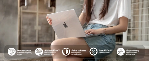 Pevné pouzdro Etui Alogy pro Apple Macbook Air 13 2022 M2 A2681 13,6" Przezroczyste