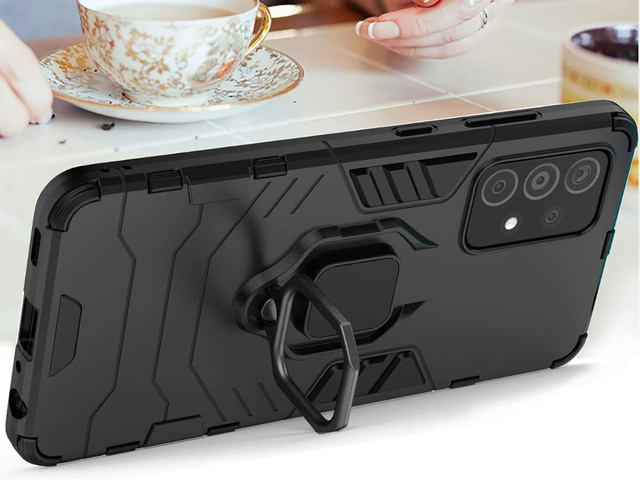 Etui Alogy Stand Ring Armor für Samsung Galaxy A72/ A72 5G schwarz