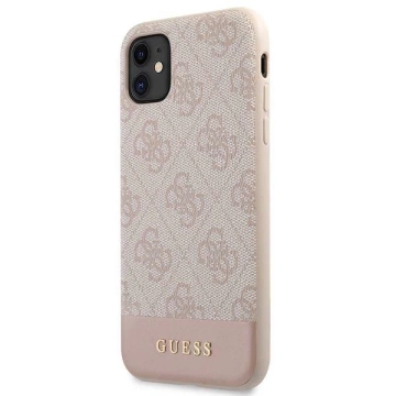 Etui Guess GUHCN61G4GLPI na iPhone 11 6,1" / Xr pevný obal 4G Stripe Collection