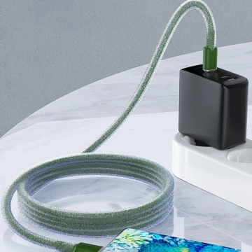 Acefast cable USB Type C - USB Type C 1.2m, 60W (20V/3A) green (C2-03 oliver green)